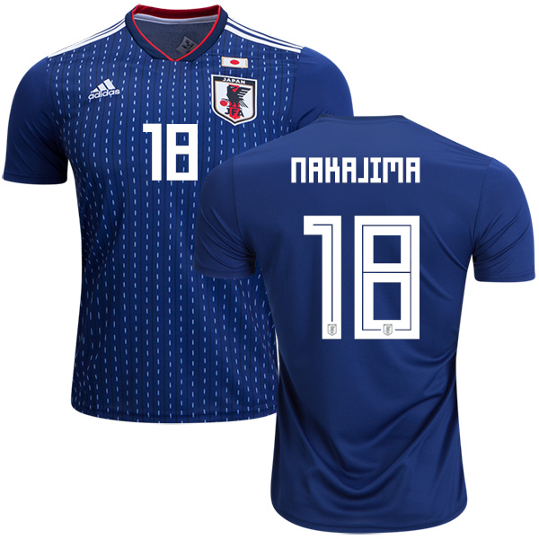 Japan #18 Nakajima Home Soccer Country Jersey